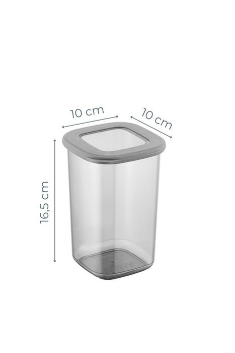 Hermia Juego de 12 Cajas de Almacenaje 1200 ml Antracita Hermia Juego de 12 Cajas de Almacenaje 1200 ml Antracita